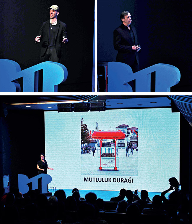 Tamer Nakışçı, Kurtul Erkmen and Ayça Taylan on stage, in Win&ART Proje’s coverage of Bir Tasarım Problemi 06