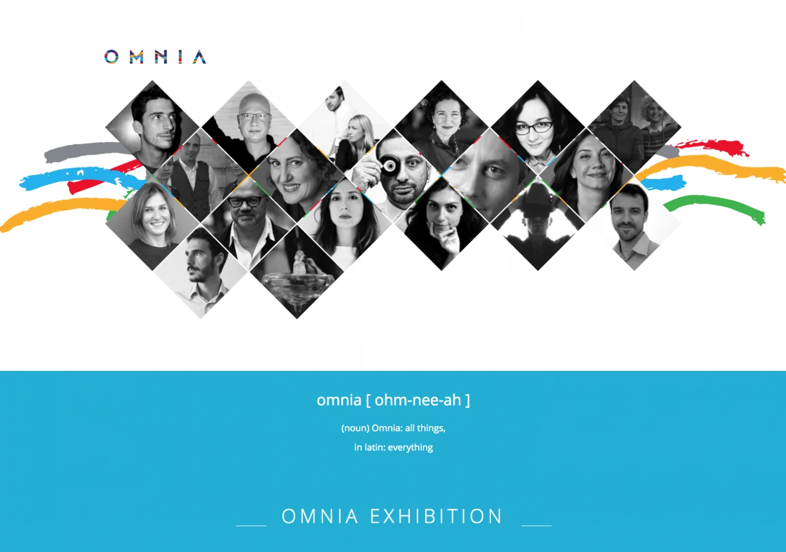 The Omnia collection exhibition invitation