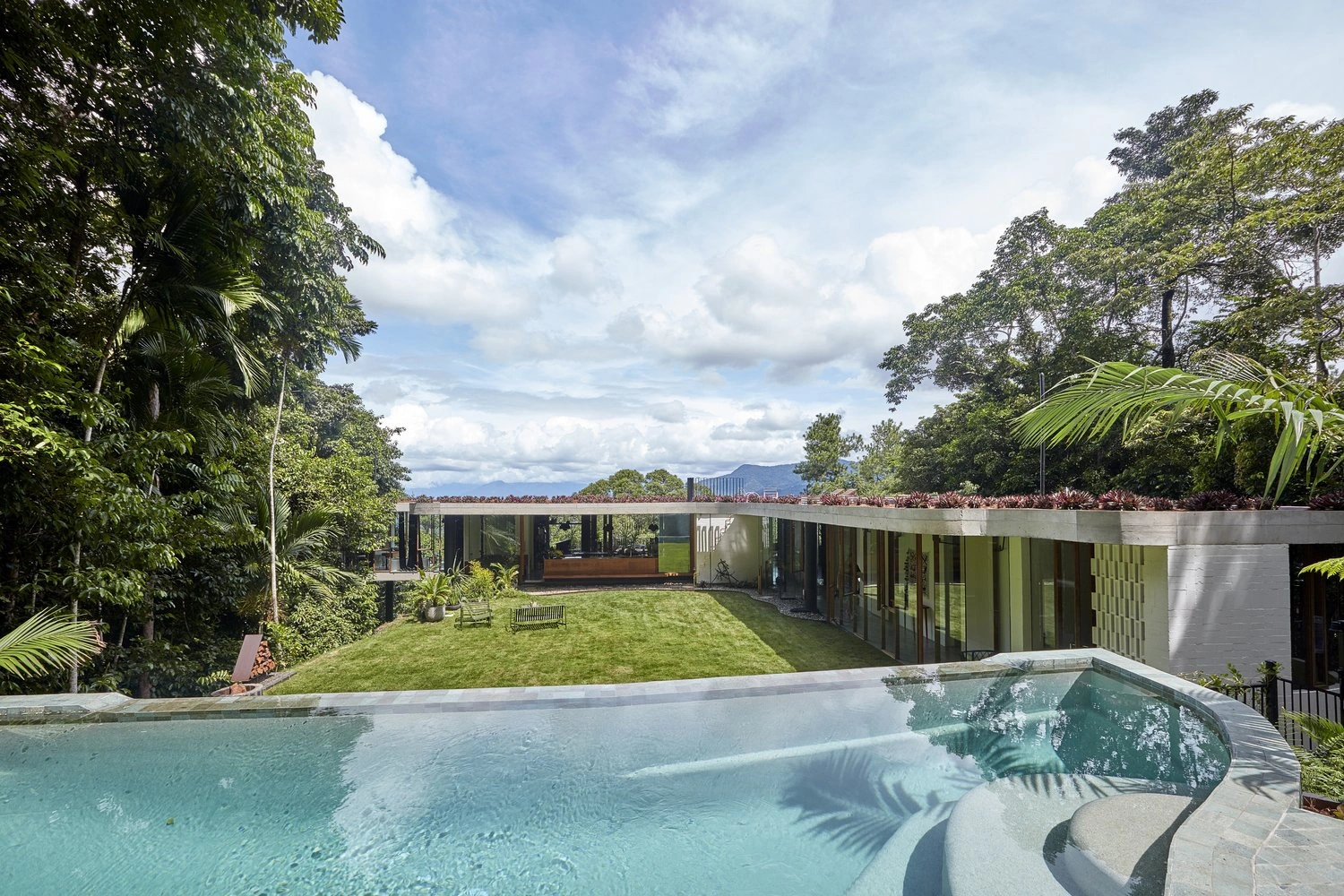 Pool and courtyard at Planchonella House