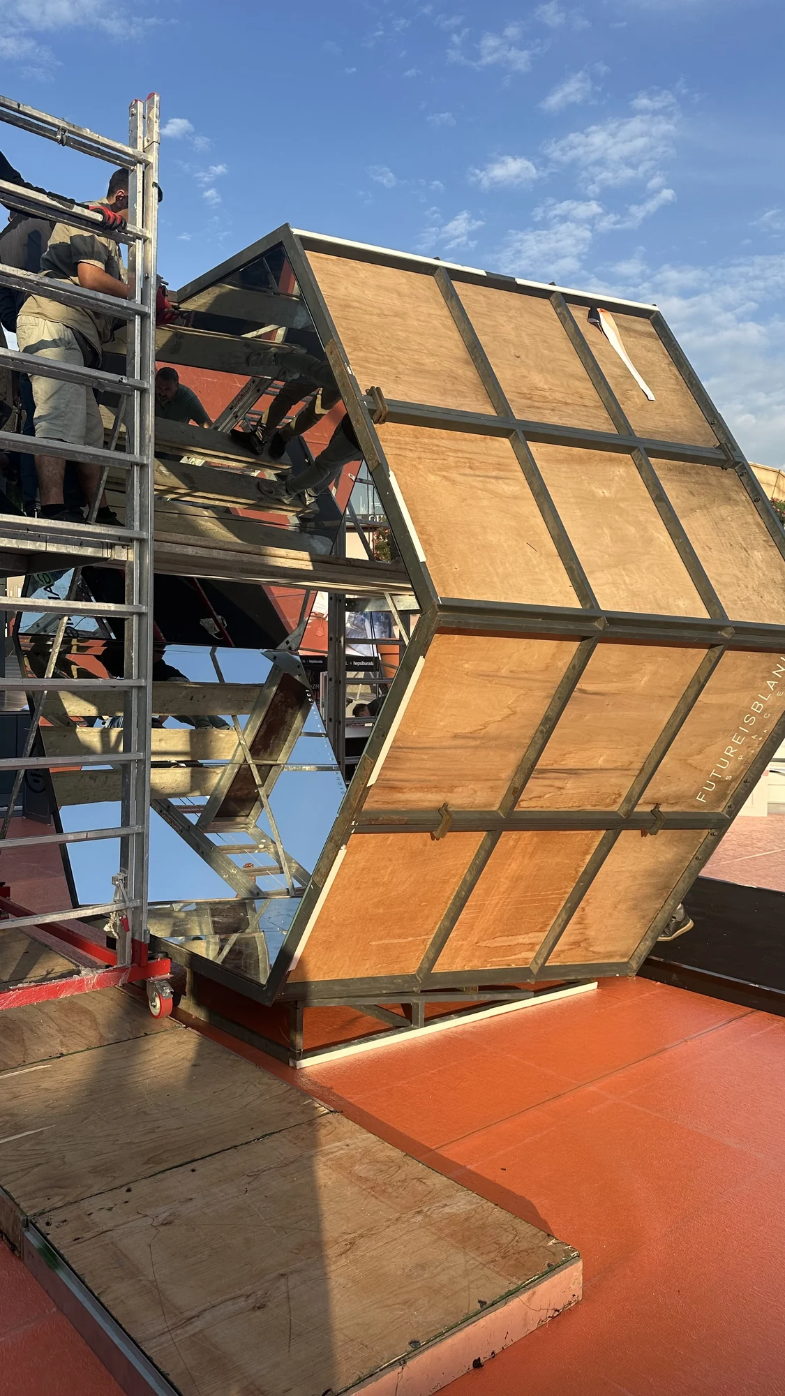 Space Giga showing its raised platform and side construction at Wineurasia 2025