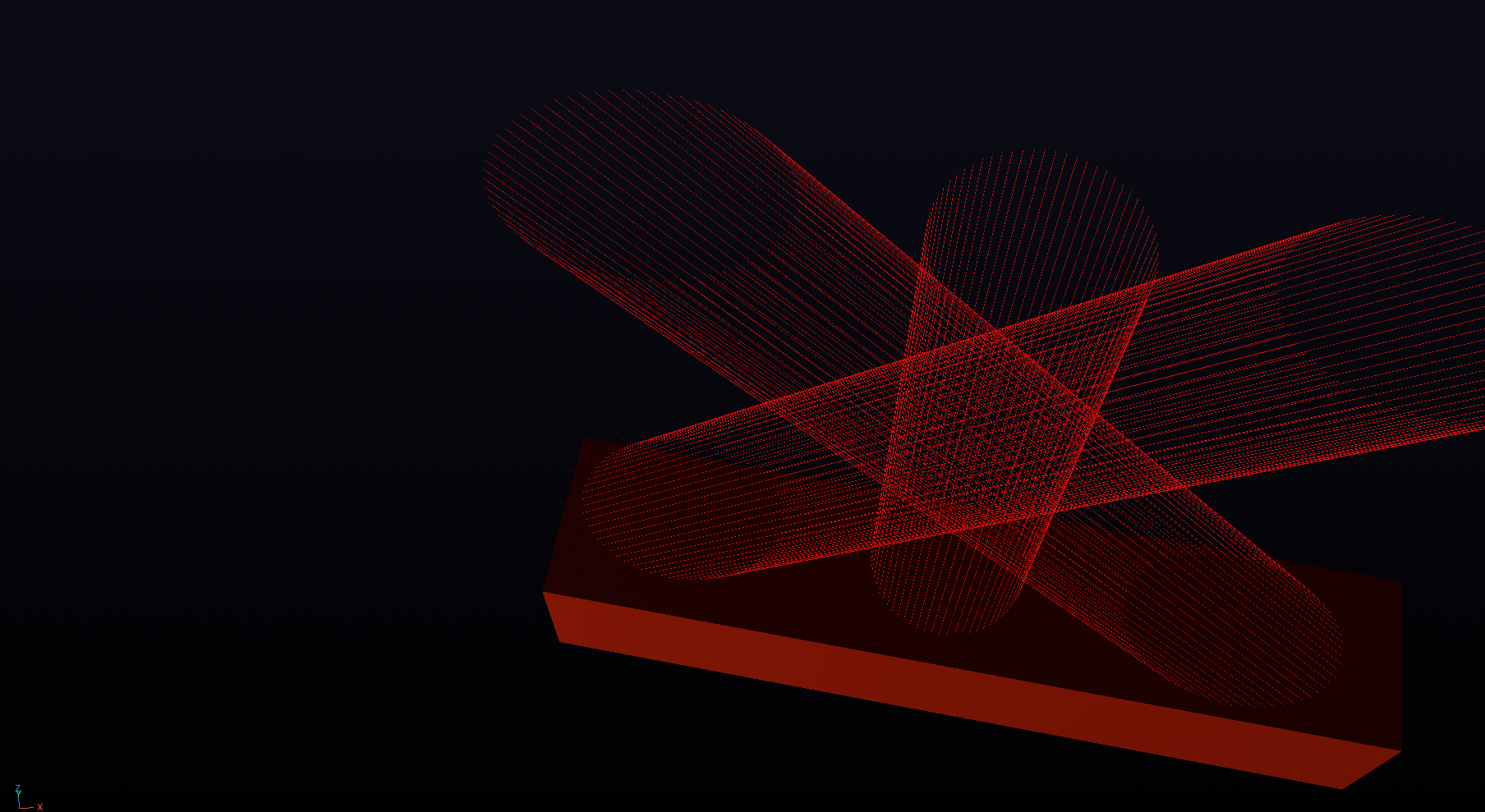 A 3D study of the red woven planes of Intersection