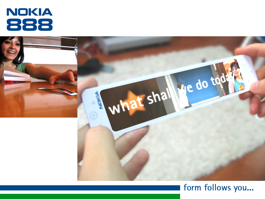 Nokia 888 asking what shall we do today